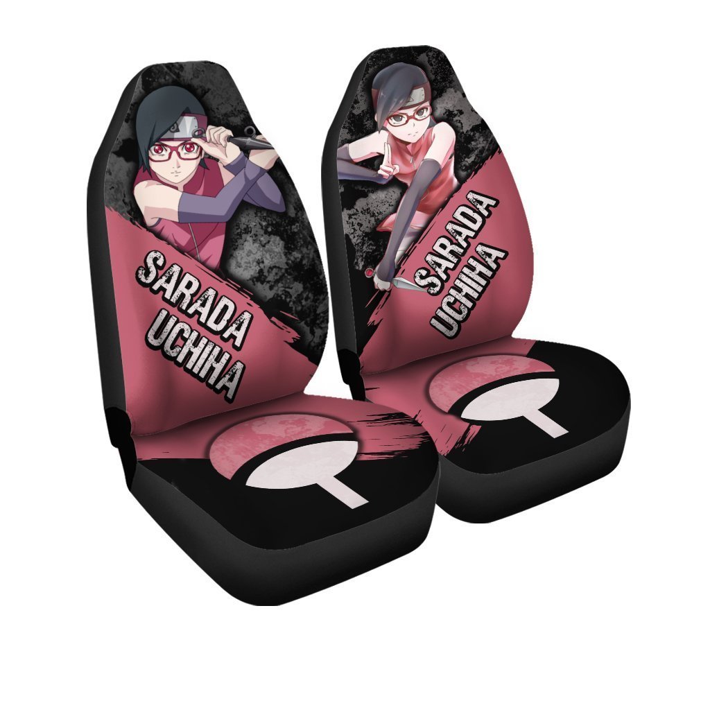 Uchiha Sadara Car Seat Covers Custom Boruto Anime Car Accessories - Gearcarcover - 3