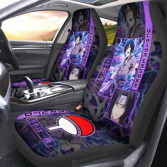 Uchiha Sasuke Car Seat Covers Custom Anime Car Accessories - Gearcarcover - 2