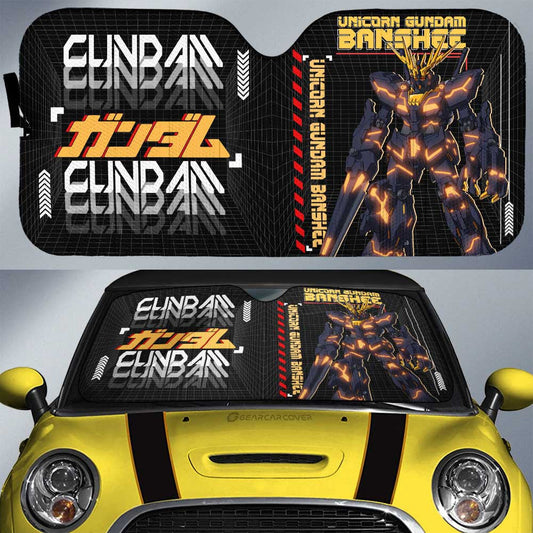 Unicorn Gundam Banshee Car Sunshade Custom Gundam Anime Car Interior Accessories - Gearcarcover - 1