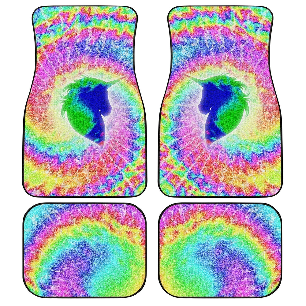 Unicorn Tie Dye Car Floor Mats Custom Hippie Car Accessories Gifts - Gearcarcover - 1