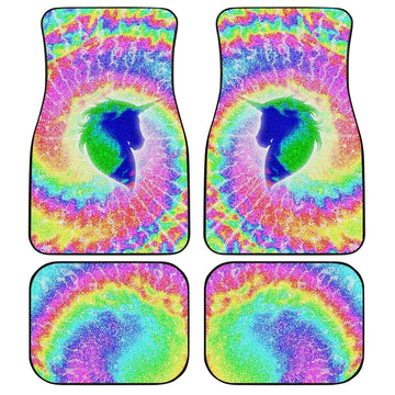 Unicorn Tie Dye Car Floor Mats Custom Hippie Car Accessories Gifts - Gearcarcover - 1