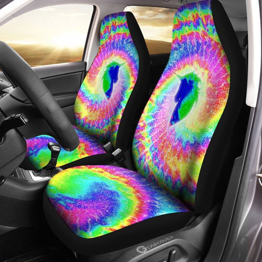 Unicorn Tie Dye Car Seat Covers Custom Car Accessories Hippie Gifts - Gearcarcover - 2