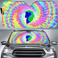 Unicorn Tie Dye Car Sunshade Custom Printed Hippie Car Accessories - Gearcarcover - 1