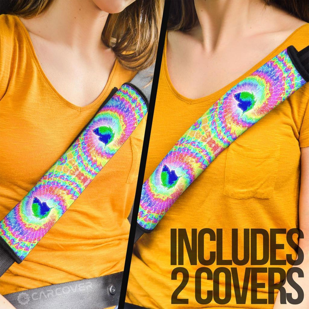 Unicorn Tie Dye Seat Belt Covers Custom Hippie Car Accessories Gifts - Gearcarcover - 2