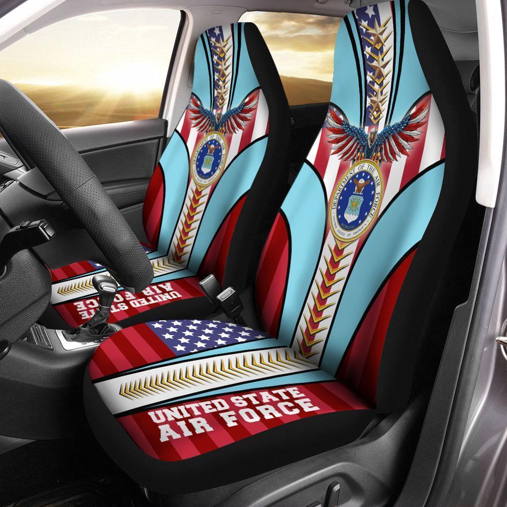 United State Air Force Car Seat Covers Custom USA Army Car Interior Accessories - Gearcarcover - 1