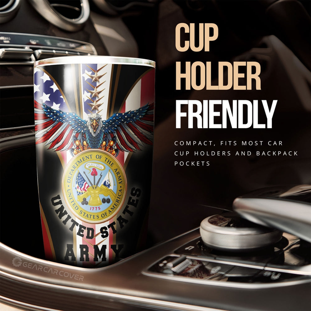 United States Army Tumbler Cup Custom US Military Car Accessories - Gearcarcover - 2