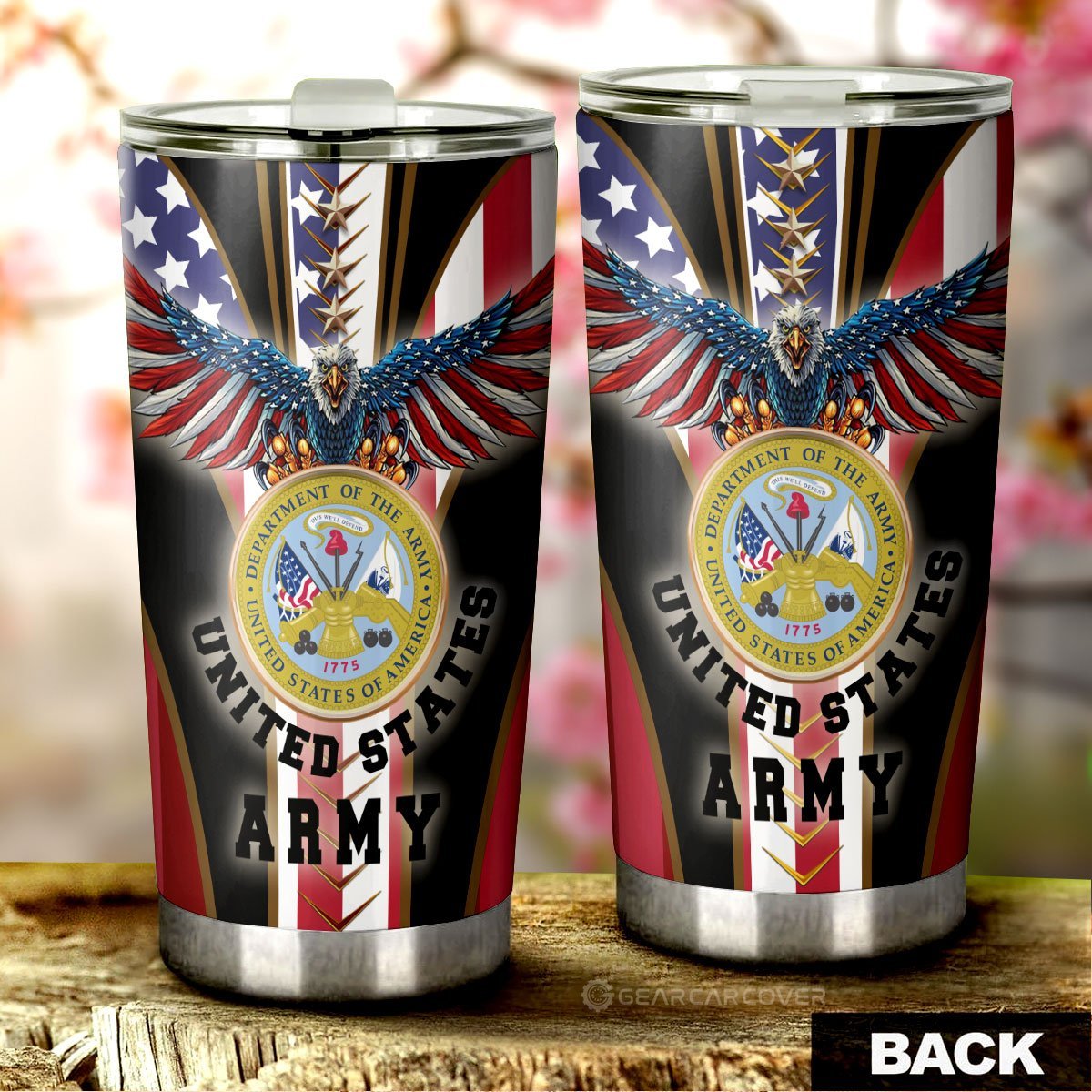 United States Army Tumbler Cup Custom US Military Car Accessories - Gearcarcover - 3