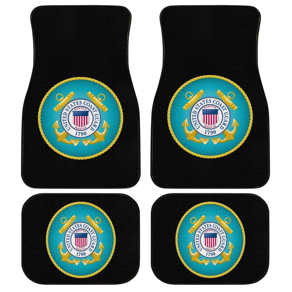 United States Coast Guard Armorial Car Floor Mats Custom Printed - Gearcarcover - 1