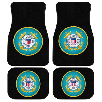 United States Coast Guard Armorial Car Floor Mats Custom Printed - Gearcarcover - 1