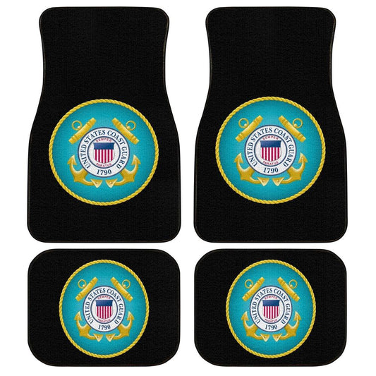 United States Coast Guard Armorial Car Floor Mats Custom Printed - Gearcarcover - 1