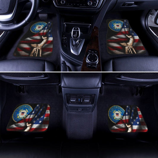 United States Coast Guard Car Floor Mats Custom American Flag USCG Car Accessories - Gearcarcover - 2