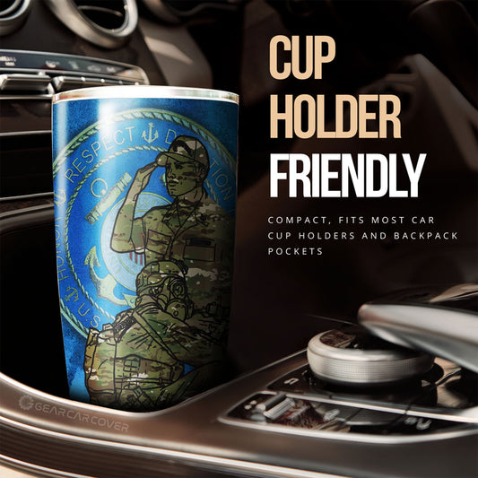 United States Coast Guard Tumbler Cup Custom US Military Car Accessories - Gearcarcover - 2