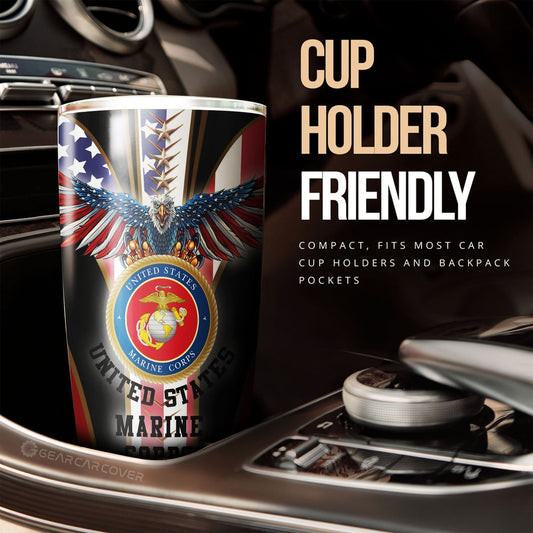 United States Marine Corps Tumbler Cup USMC Car Accessories - Gearcarcover - 2