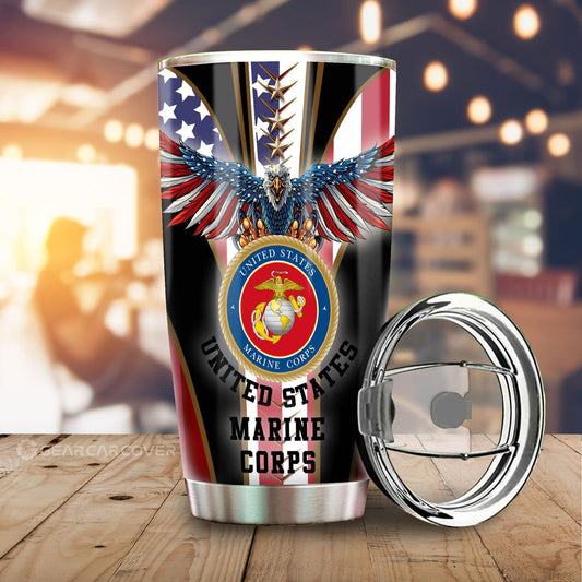 United States Marine Corps Tumbler Cup USMC Car Accessories - Gearcarcover - 1