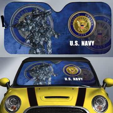 United States Navy Car Sunshade Custom US Military Car Accessories - Gearcarcover - 1