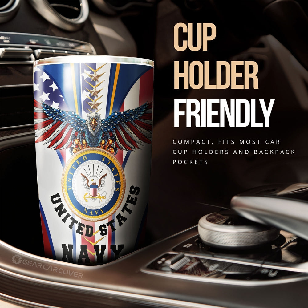 United States Navy Tumbler Cup Custom U.S Military Car Accessories - Gearcarcover - 2