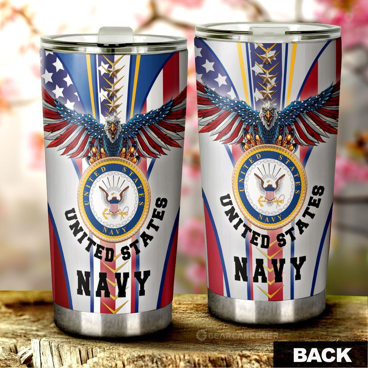 United States Navy Tumbler Cup Custom U.S Military Car Accessories - Gearcarcover - 3