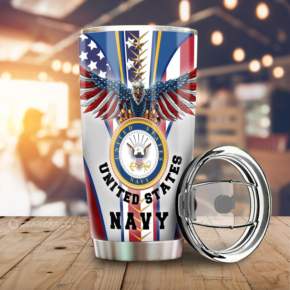 United States Navy Tumbler Cup Custom U.S Military Car Accessories - Gearcarcover - 1
