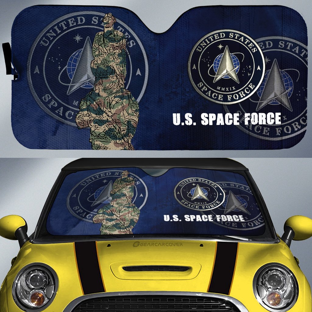 United States Space Force Car Sunshade Custom US Military Car Accessories - Gearcarcover - 1