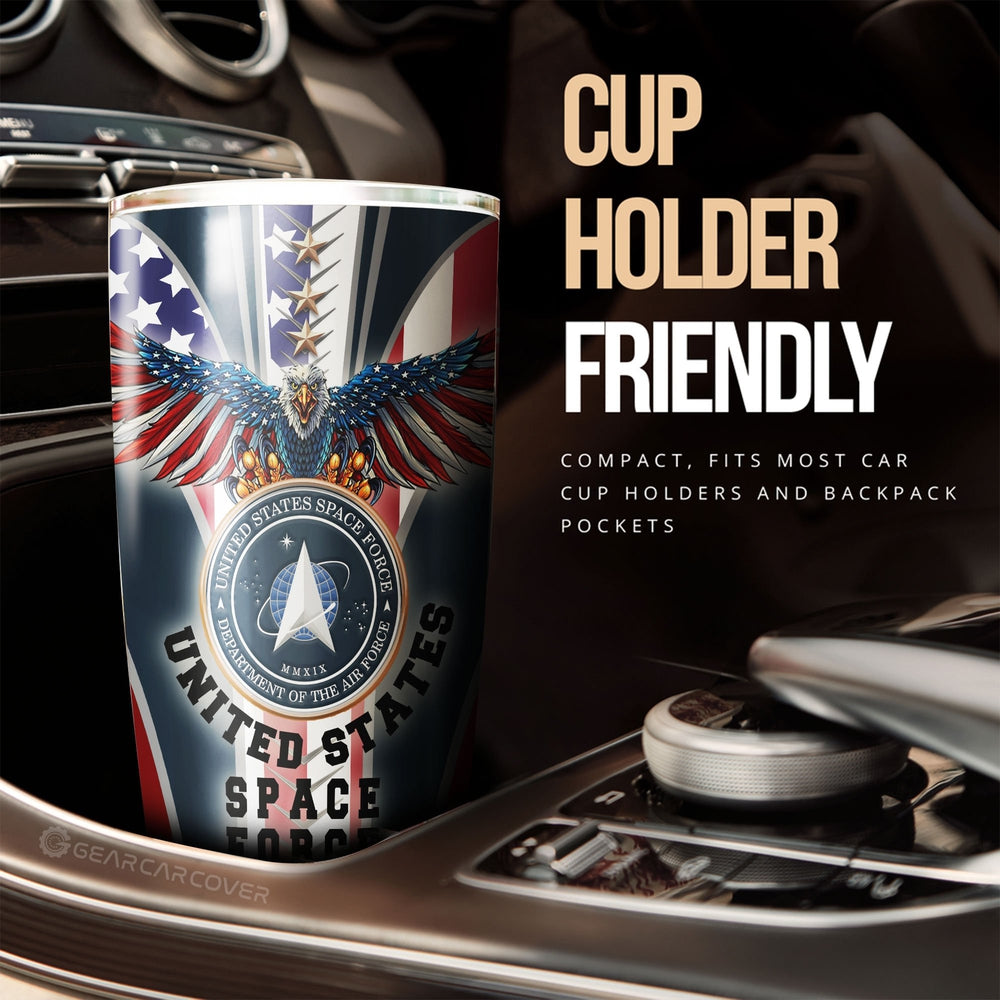 United States Space Force Tumbler Cup Custom Military Car Accessories - Gearcarcover - 2