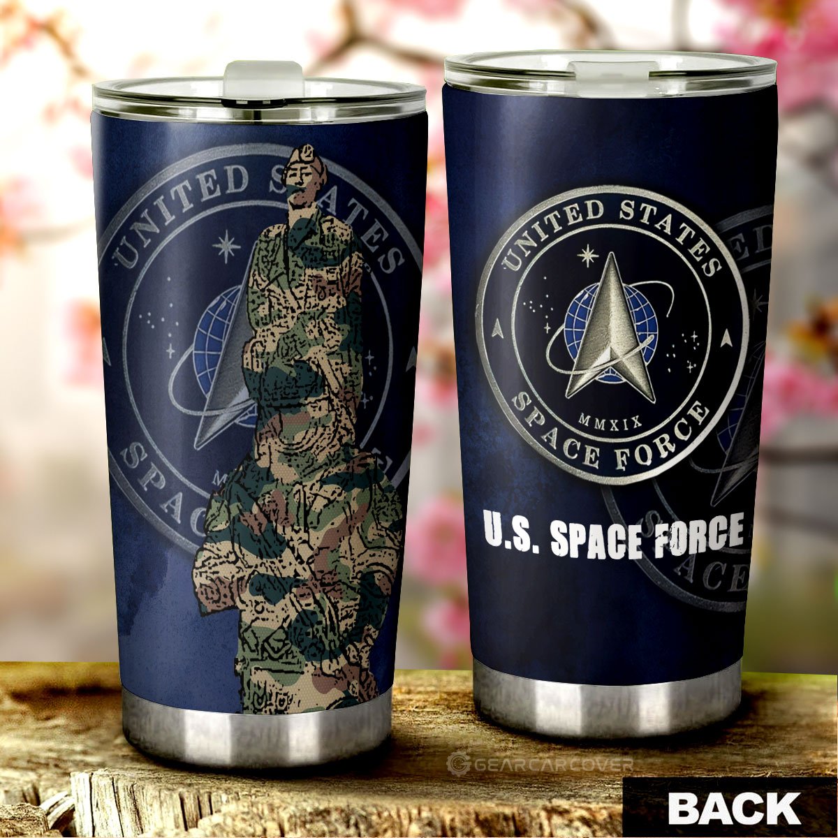 United States Space Force Tumbler Cup Custom US Military Car Accessories - Gearcarcover - 3