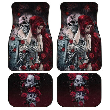 Until My Last Breath Car Floor Mats Custom Skull Girl Car Accessories - Gearcarcover - 1