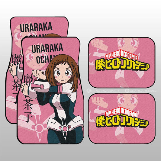 Uraraka Ochako Car Floor Mats Custom My Hero Academia Car Accessories For Anime Fans - Gearcarcover - 1