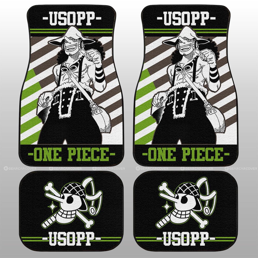 Usopp Car Floor Mats Custom One Piece Anime Car Accessories - Gearcarcover - 1