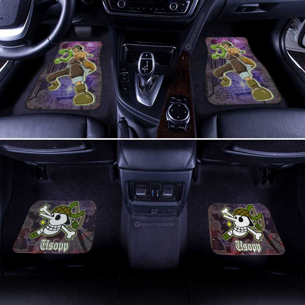 Usopp Car Floor Mats Custom One Piece Anime Car Accessories Manga Galaxy Style - Gearcarcover - 3