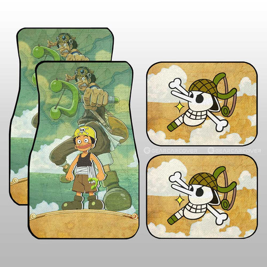 Usopp Car Floor Mats Custom One Piece Map Anime Car Accessories - Gearcarcover - 1