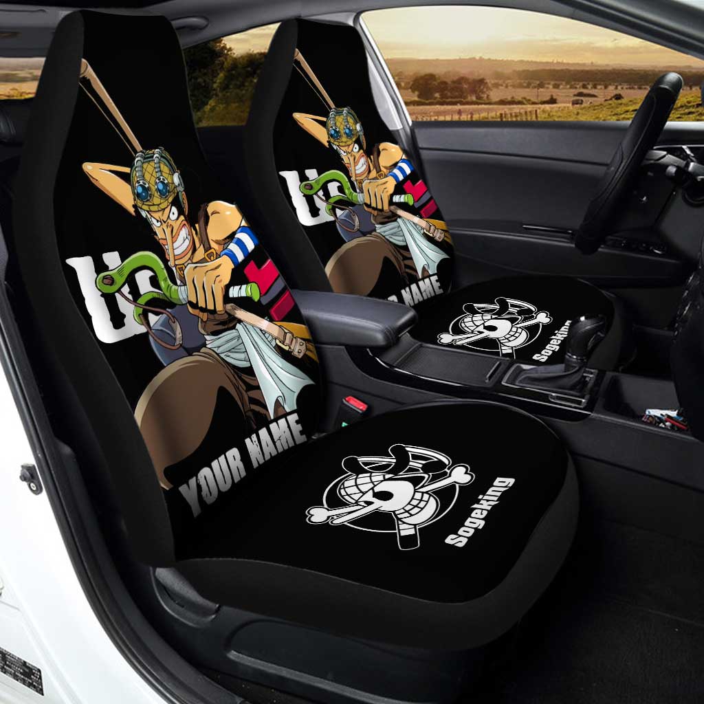 Usopp Car Seat Covers Custom Name One Piece Anime Car Accessories - Gearcarcover - 2
