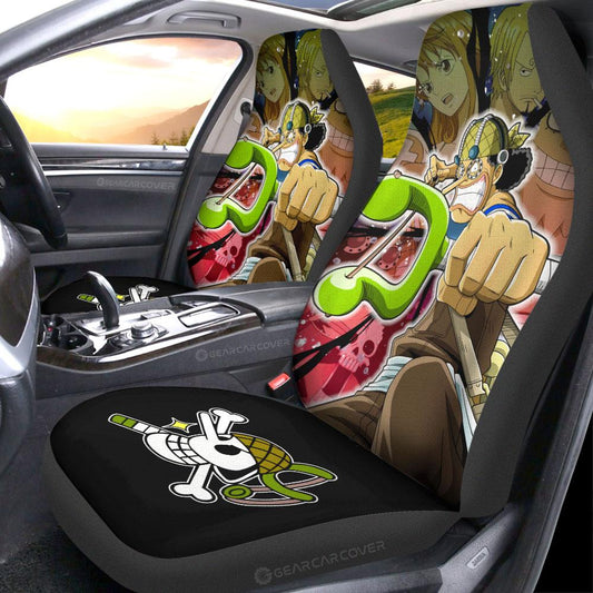 Usopp Car Seat Covers Custom One Piece Anime Car Accessories For Anime Fans - Gearcarcover - 2