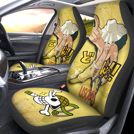 Usopp Car Seat Covers Custom One Piece Anime Car Accessories - Gearcarcover - 2