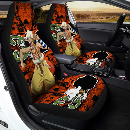 Usopp Car Seat Covers Custom One Piece Anime Car Accessories - Gearcarcover - 2