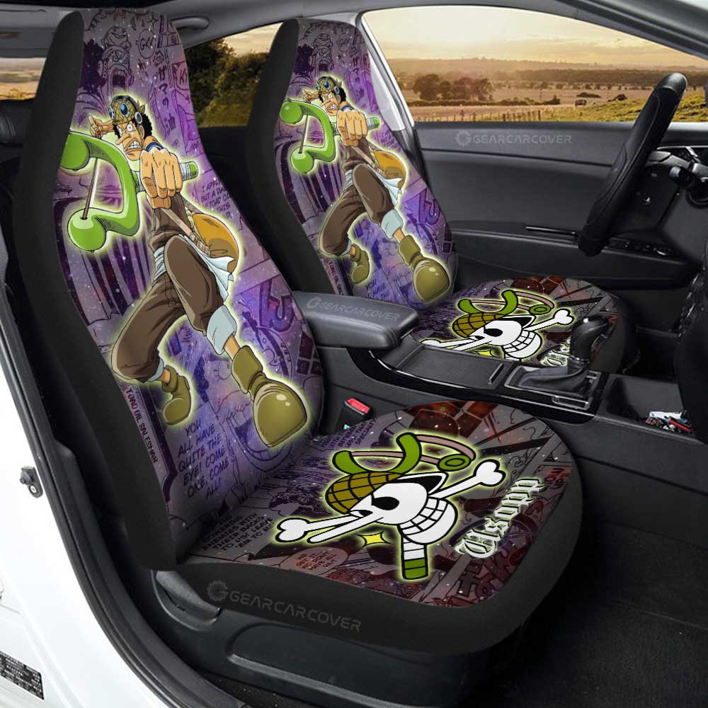 Usopp Car Seat Covers Custom One Piece Anime Car Accessories Manga Galaxy Style - Gearcarcover - 1