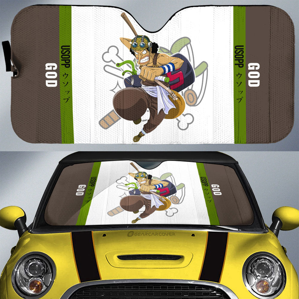 Usopp Car Sunshade Custom One Piece Car Accessories For Anime Fans - Gearcarcover - 1