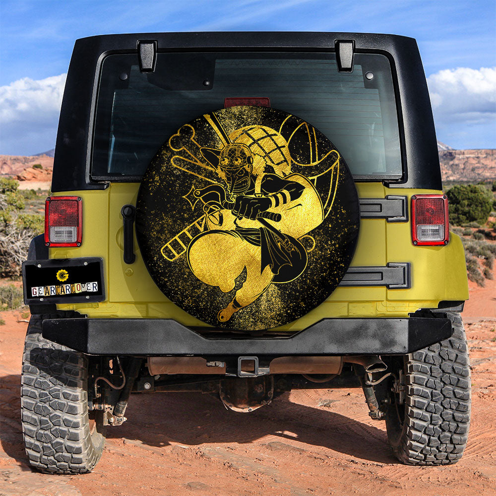 Usopp Spare Tire Cover Custom One Piece Anime Gold Silhouette Style - Gearcarcover - 2