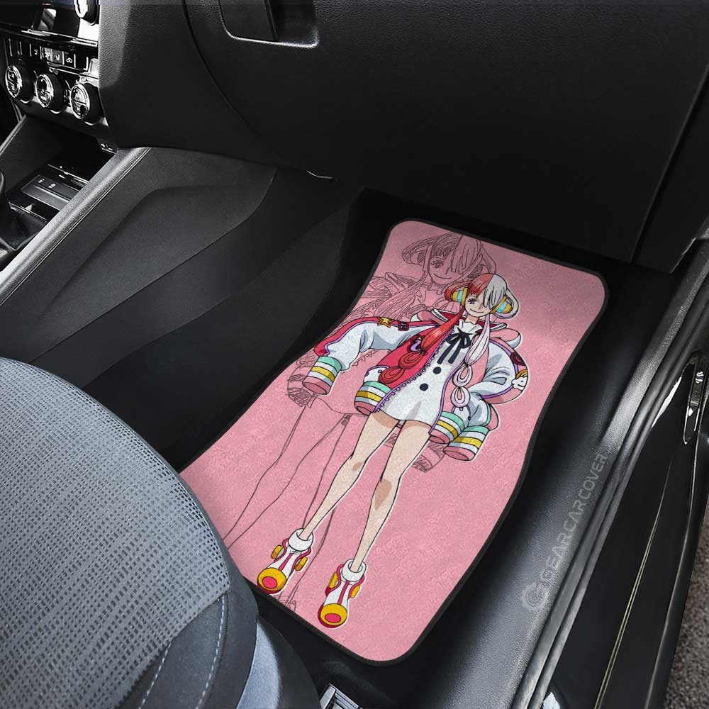 Uta And Shanks Car Floor Mats Custom One Piece Red Anime Car Accessories - Gearcarcover - 4