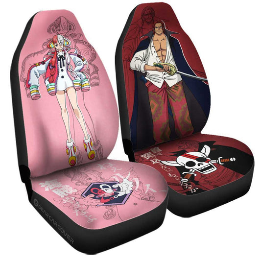 Uta And Shanks Car Seat Covers Custom One Piece Red Anime Car Accessories - Gearcarcover - 1