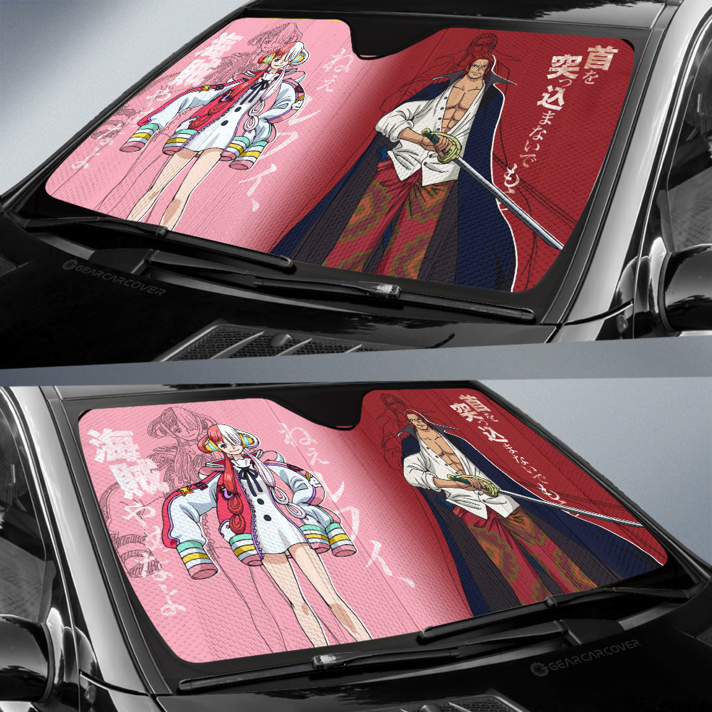 Uta And Shanks Car Sunshade Custom One Piece Red Anime Car Interior Accessories - Gearcarcover - 3