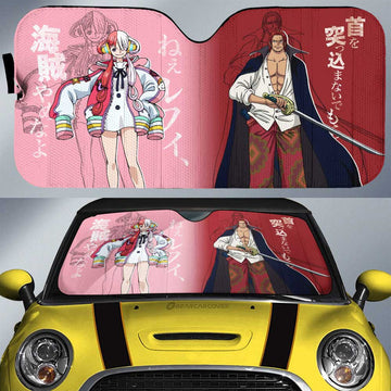 Uta And Shanks Car Sunshade Custom One Piece Red Anime Car Interior Accessories - Gearcarcover - 1