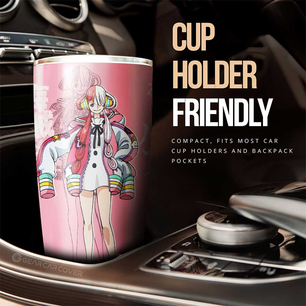 Uta And Shanks Tumbler Cup Custom One Piece Red Anime Car Interior Accessories - Gearcarcover - 2