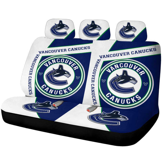 Vancouver Canucks Car Back Seat Cover Custom Car Accessories For Fans - Gearcarcover - 1