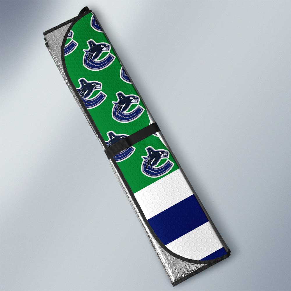 Vancouver Canucks Car Sunshade Custom US Flag Style - Gearcarcover - 3