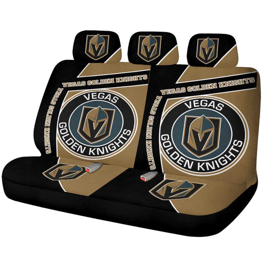 Vegas Golden Knights Car Back Seat Cover Custom Car Accessories For Fans - Gearcarcover - 1