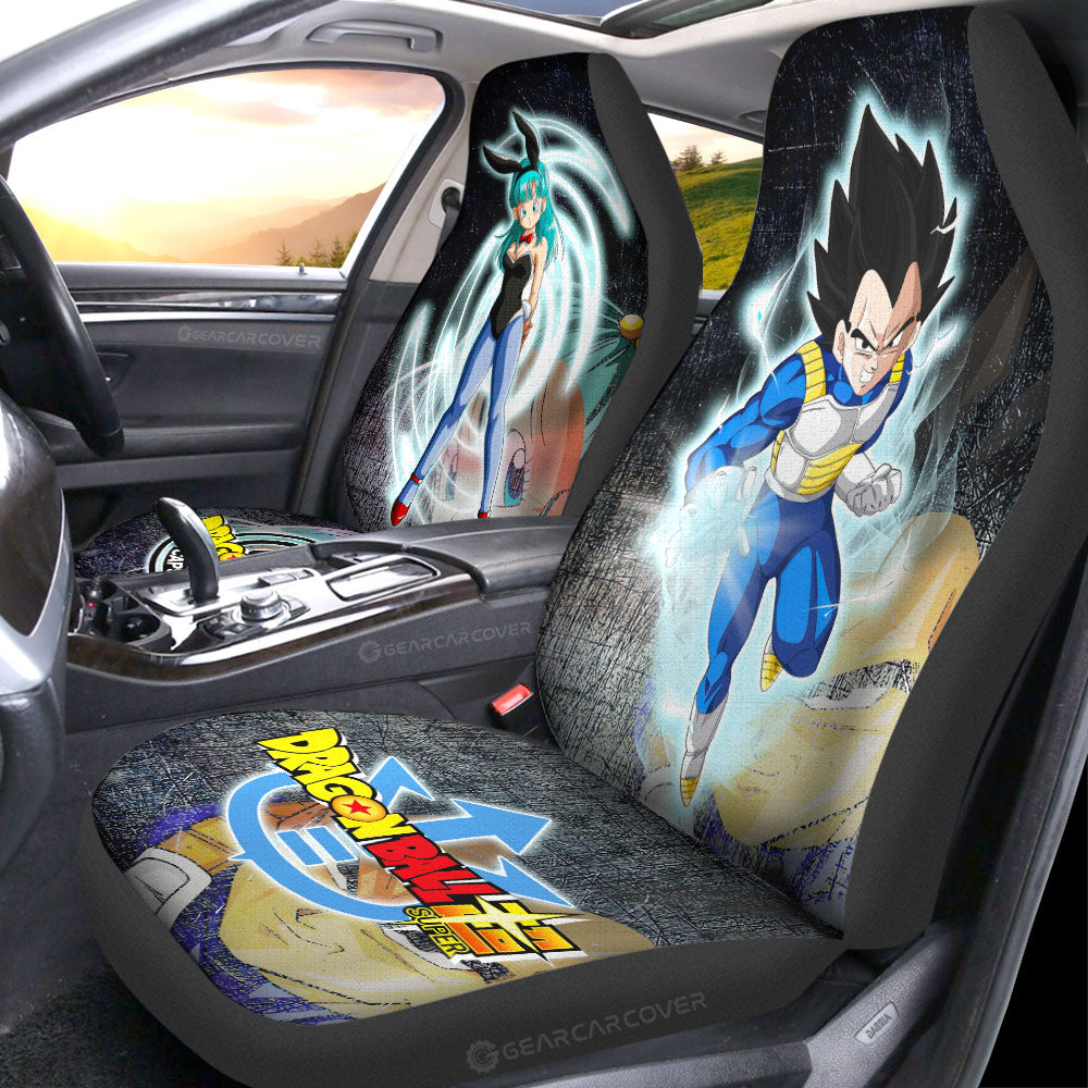 Vegeta And Bulma Car Seat Covers Custom Dragon Ball Anime Car Accessories - Gearcarcover - 4