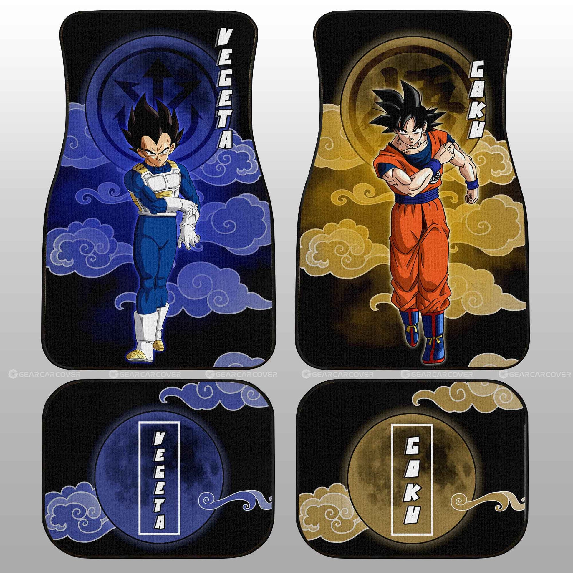 Vegeta And Goku Car Floor Mats Custom Dragon Ball Anime Car Accessories - Gearcarcover - 1