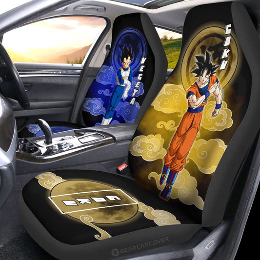 Vegeta And Goku Car Seat Covers Custom Dragon Ball Anime Car Accessories - Gearcarcover - 2