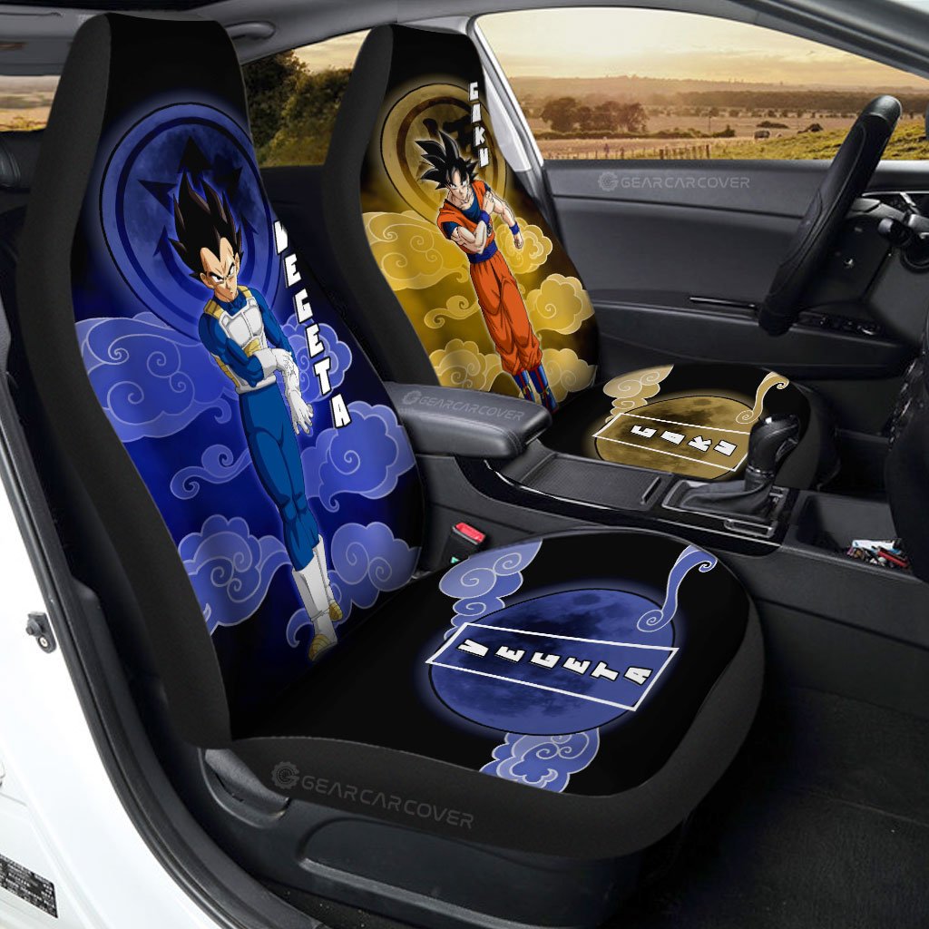 Vegeta And Goku Car Seat Covers Custom Dragon Ball Anime Car Accessories - Gearcarcover - 1