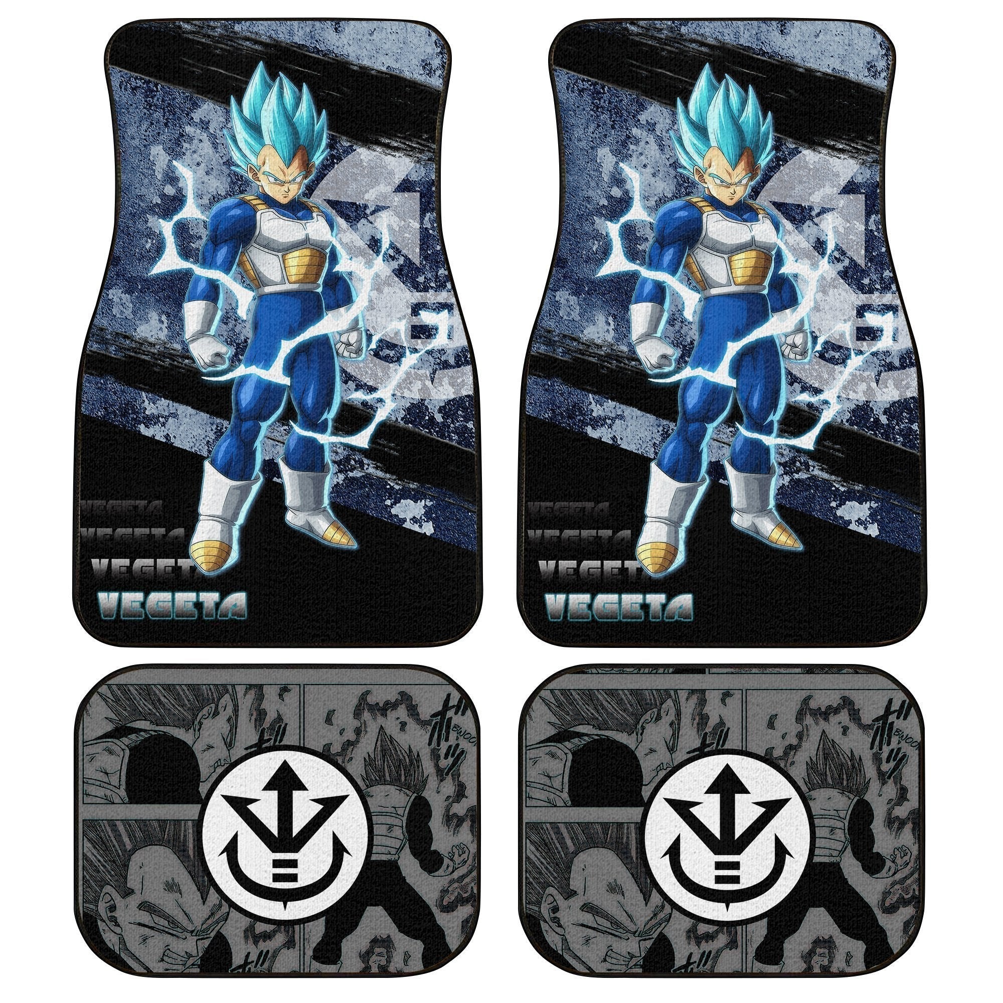 Vegeta Blue Car Floor Mats Custom Anime Dragon Ball Car Accessories - Gearcarcover - 1